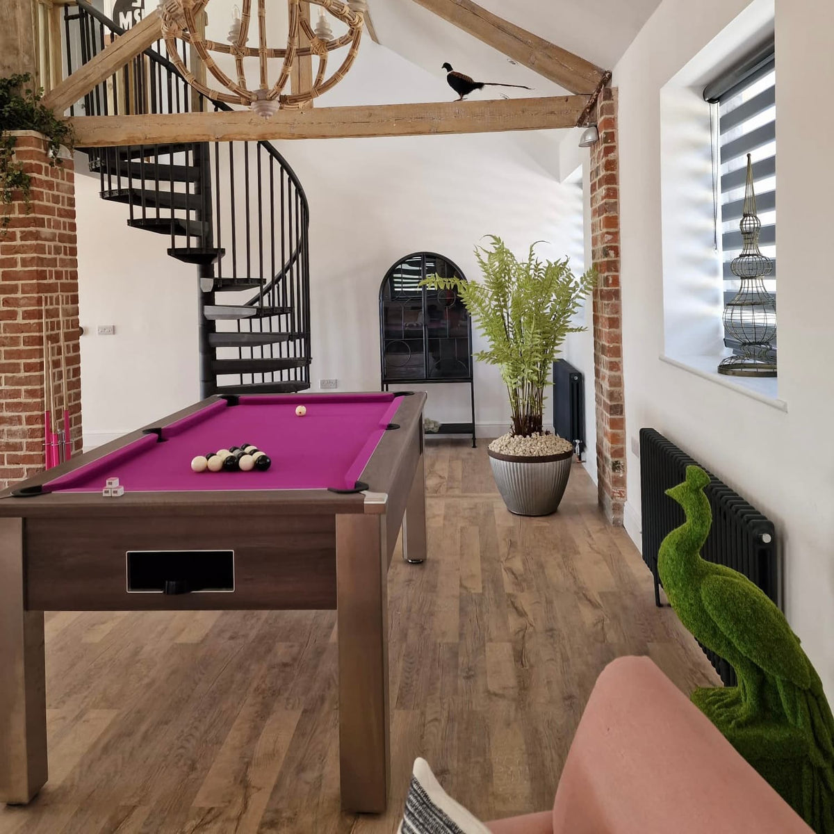 7ft slate bed English pool table in Pacific walnut