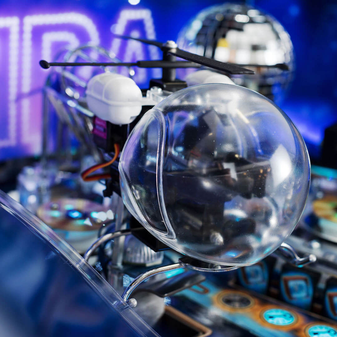 ABBA Pinball Machine glass dome playfield toy