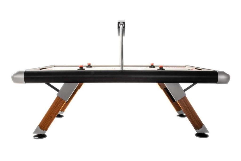 Dybior Blizzard 6ft air hockey table shown from a different angle, highlighting the playing surface and side rails.