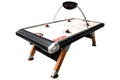 Dybior Blizzard 6ft air hockey table with hardwood legs and built-in electronic scorer, full table view.