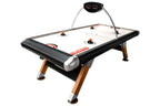 Dybior Blizzard 6ft air hockey table with hardwood legs and built-in electronic scorer, full table view.