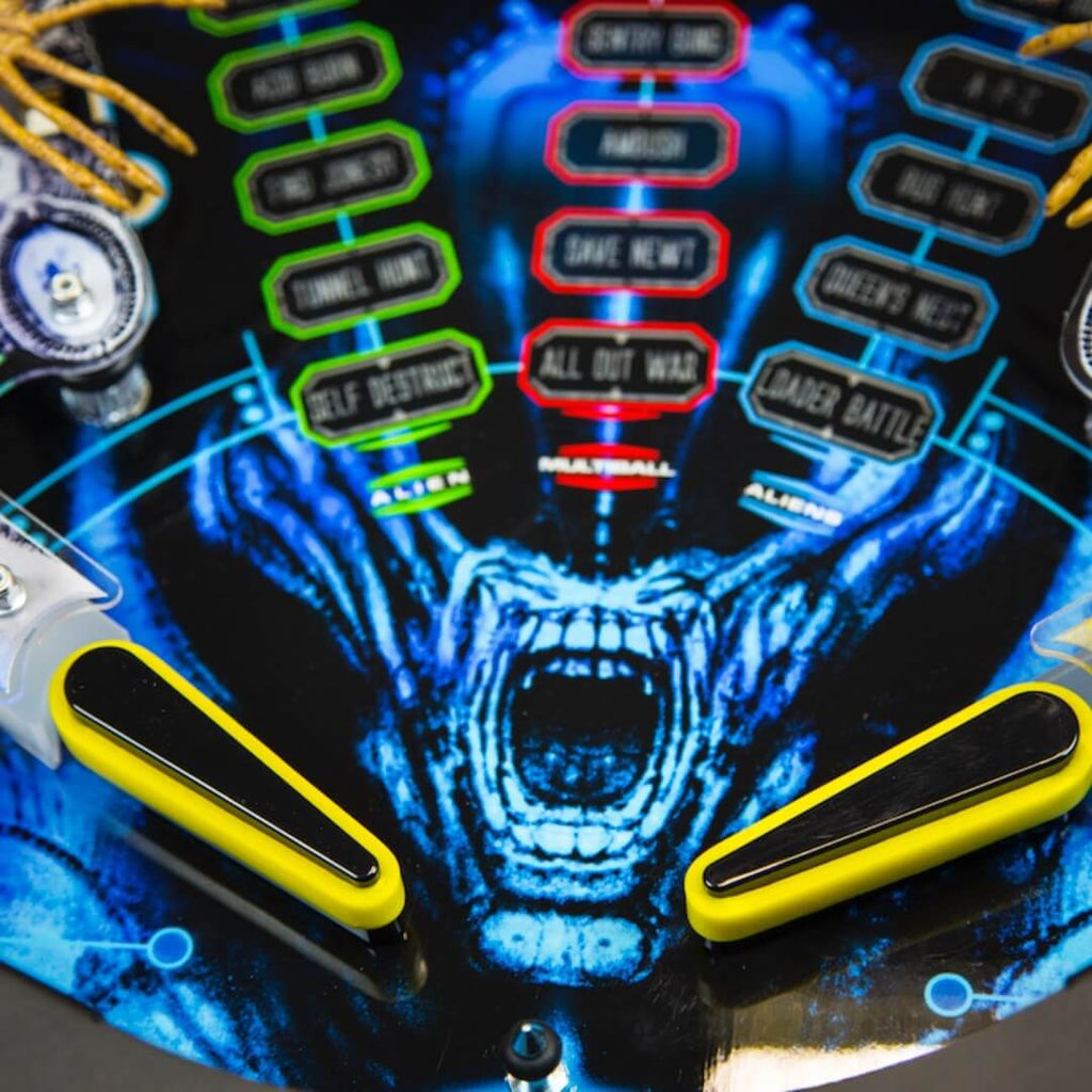 Alien Pinball Machine lower playfield and flippers
