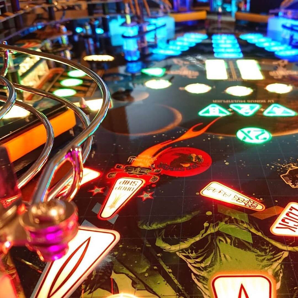 Alien Pinball Machine illuminated playfield inserts
