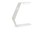 Cornilleau cue stand accessory shown beside the outdoor pool table in White frame