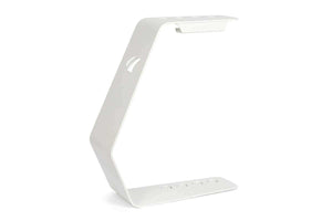 Cornilleau cue stand accessory shown beside the outdoor pool table in White frame