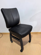 Black PU leather poker chair available as an add-on with the poker table