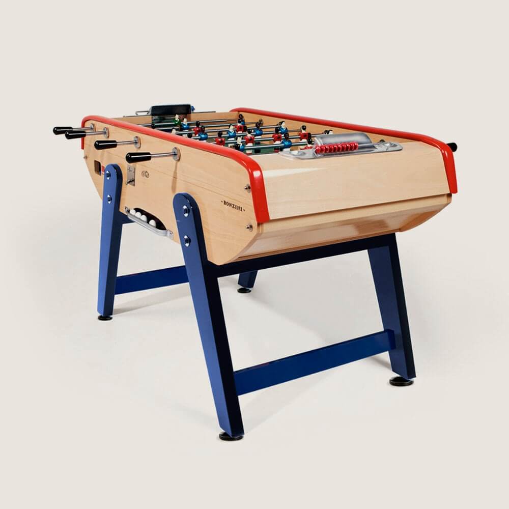 ITSF version of the Bonzini B60 coin operated football table with blue legs