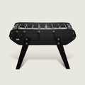 Bonzini B90 leather football table covered in black leather with chrome players and black legs
