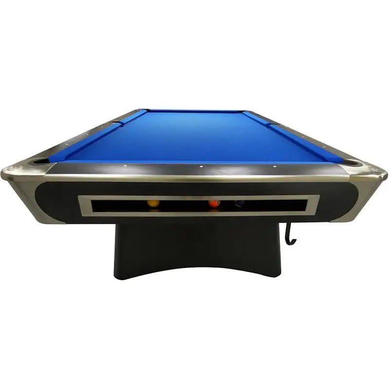 End view of the Buffalo Century Pro showing the brushed metal ball collect box