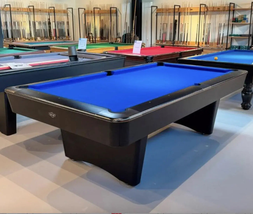 Buffalo Dominator II in black with blue cloth in a pool club