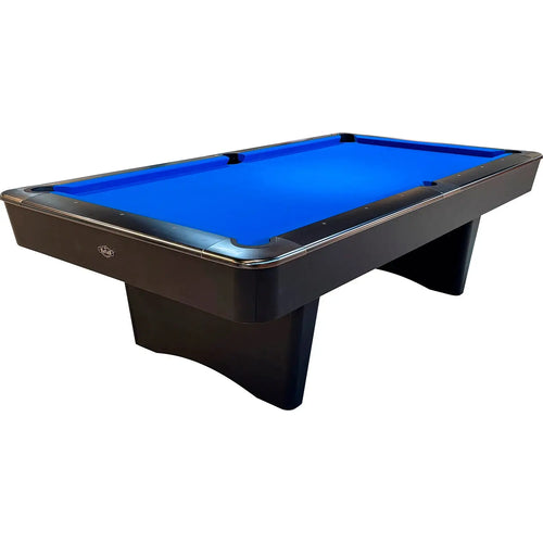 Buffalo Dominator II American pool table in black with blue cloth