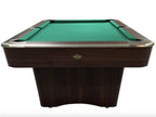 End view of the Buffalo Dominator II in walnut showing the ball collection box
