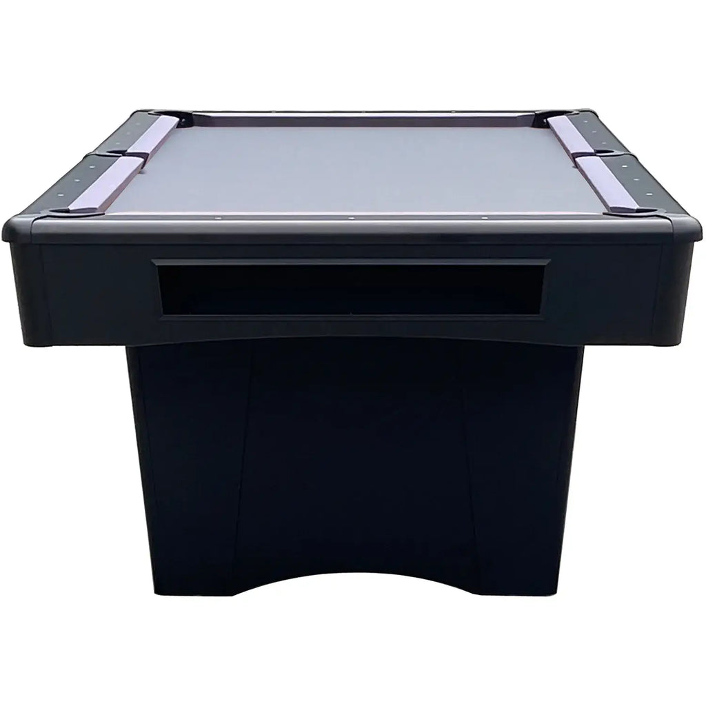 End view of the Buffalo Eliminator III in matte black showing the ball collection box