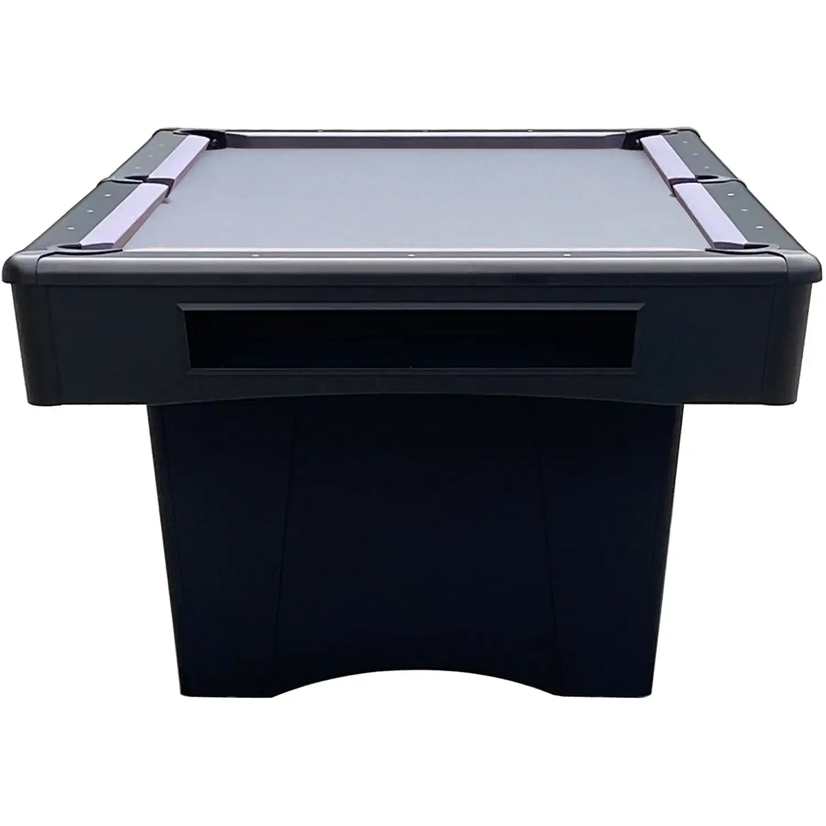 End view of the Buffalo Eliminator III in matte black showing the ball collection box