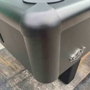 Rounded corner detail of the Buffalo Eliminator III in matte black