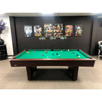 Buffalo Eliminator III in dark walnut set up for a game in a games room