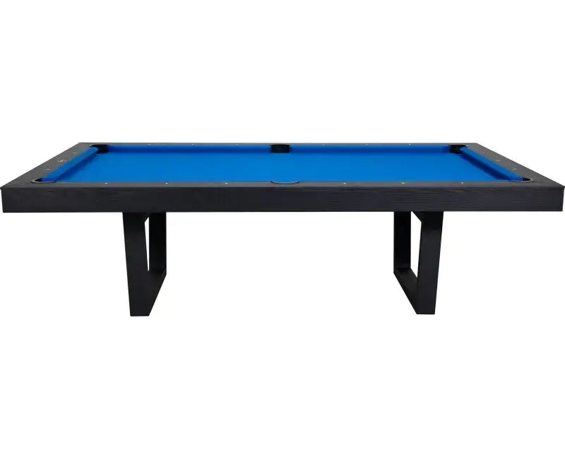 Side view of the Buffalo Harlem pool table in Black Ash