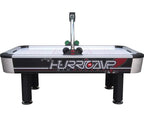Side view of the Buffalo Hurricane II air hockey table showing the Hurricane graphics and black legs