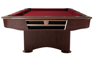 Dynamic Competition II 9ft American pool table in mahogany with burgundy cloth