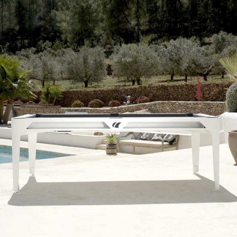 Cornilleau Hyphen Outdoor 7ft American pool table in White with dark grey cloth