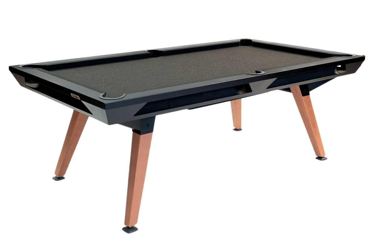 Black Cornilleau Origin outdoor pool table, front view