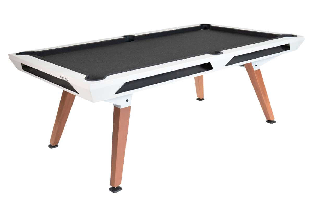 White Cornilleau Origin outdoor pool table, front view