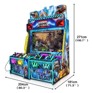 Dino Attack dimensions: 204cm wide, 181cm deep and 271cm tall