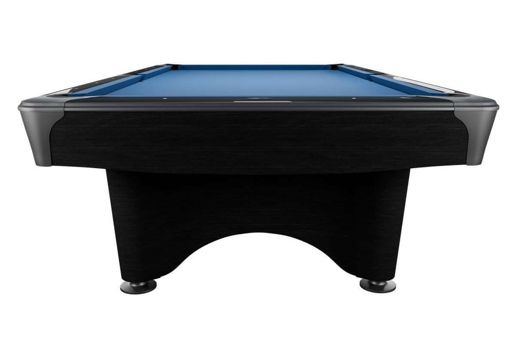 Dynamic IV American pool table in matt black with blue Simonis cloth