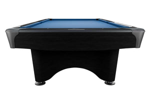 Dynamic IV American pool table in matt black with blue Simonis cloth