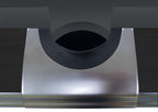 Close-up of a centre pocket on the Dynamic Axion 9ft pool table