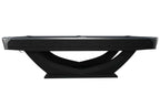 Side view of the Dynamic Axion 9ft pool table in matt black