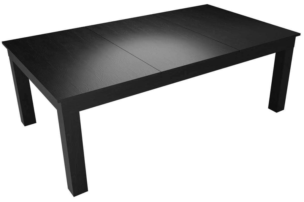 Dynamic Diner 7ft pool table in Matt Black finish with the dining cover plates fitted, converted into a dining table