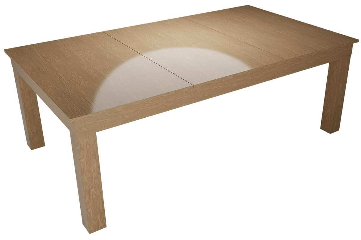 Dynamic Diner American dining pool table in Oak finish with the dining cover plates fitted, converted into a dining table