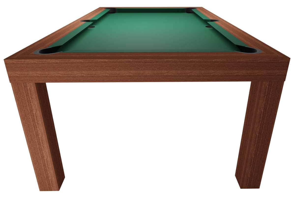 Dynamic Mozart 7ft pool dining table in Mahogany finish, alternate angle