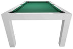 Dynamic Mozart 7ft pool table in Matte White finish with green playing cloth