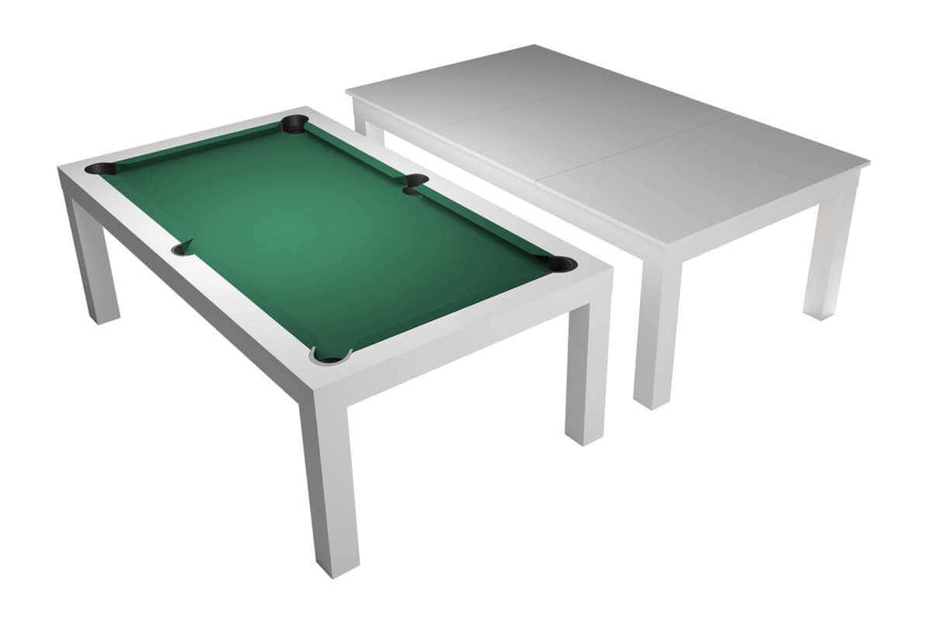 Dynamic Mozart 7ft pool dining table in Matte White finish