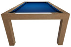 Dynamic Mozart 7ft pool table in Oak finish with blue playing cloth, alternate angle
