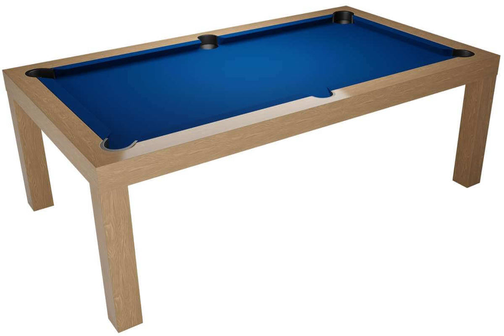 Dynamic Mozart 7ft pool table in Oak finish with blue playing cloth