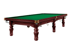 Dynamic Prince II Steelblock snooker table in a mahogany finish
