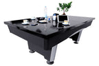 Dynamic Triumph Plus American pool table in black with dining top fitted