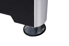 Corner leg and cabinet detail on the black Dynamic Triumph Plus American pool table