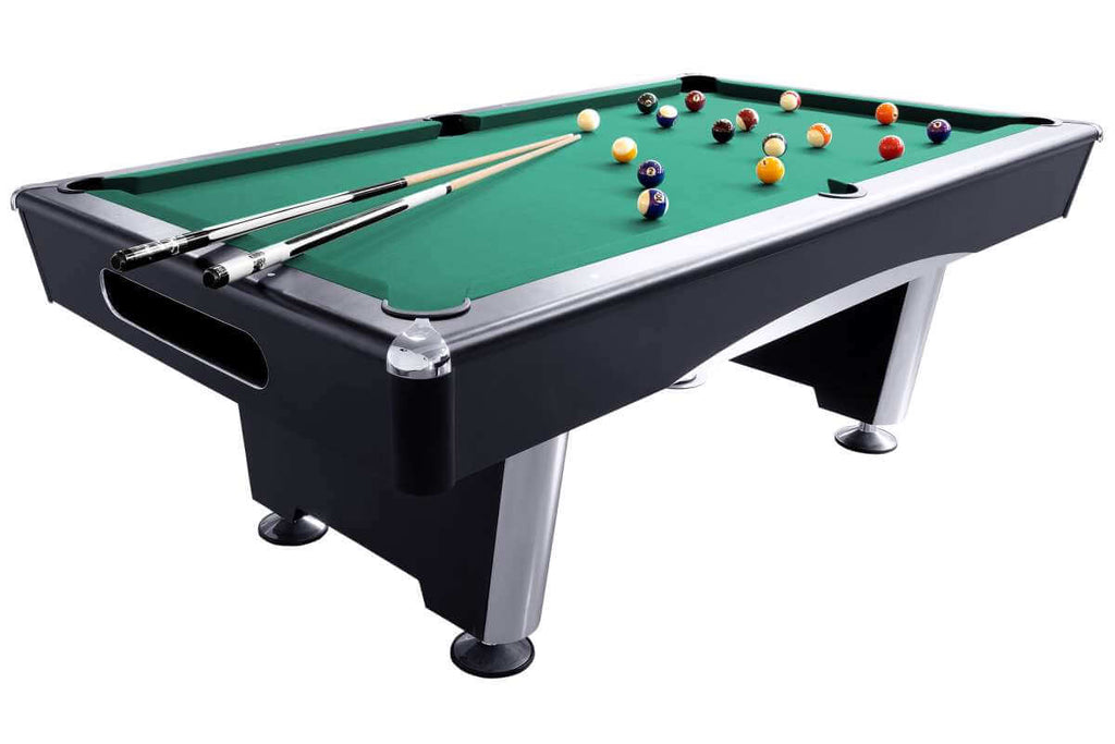 Dynamic Triumph Plus American pool table in black, full table view