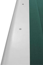 Cushion and rail detail on the matt white Dynamic Triumph Plus American pool table