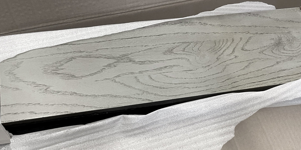 Grey oak wood finish sample for the Dynamic Upcon pool table