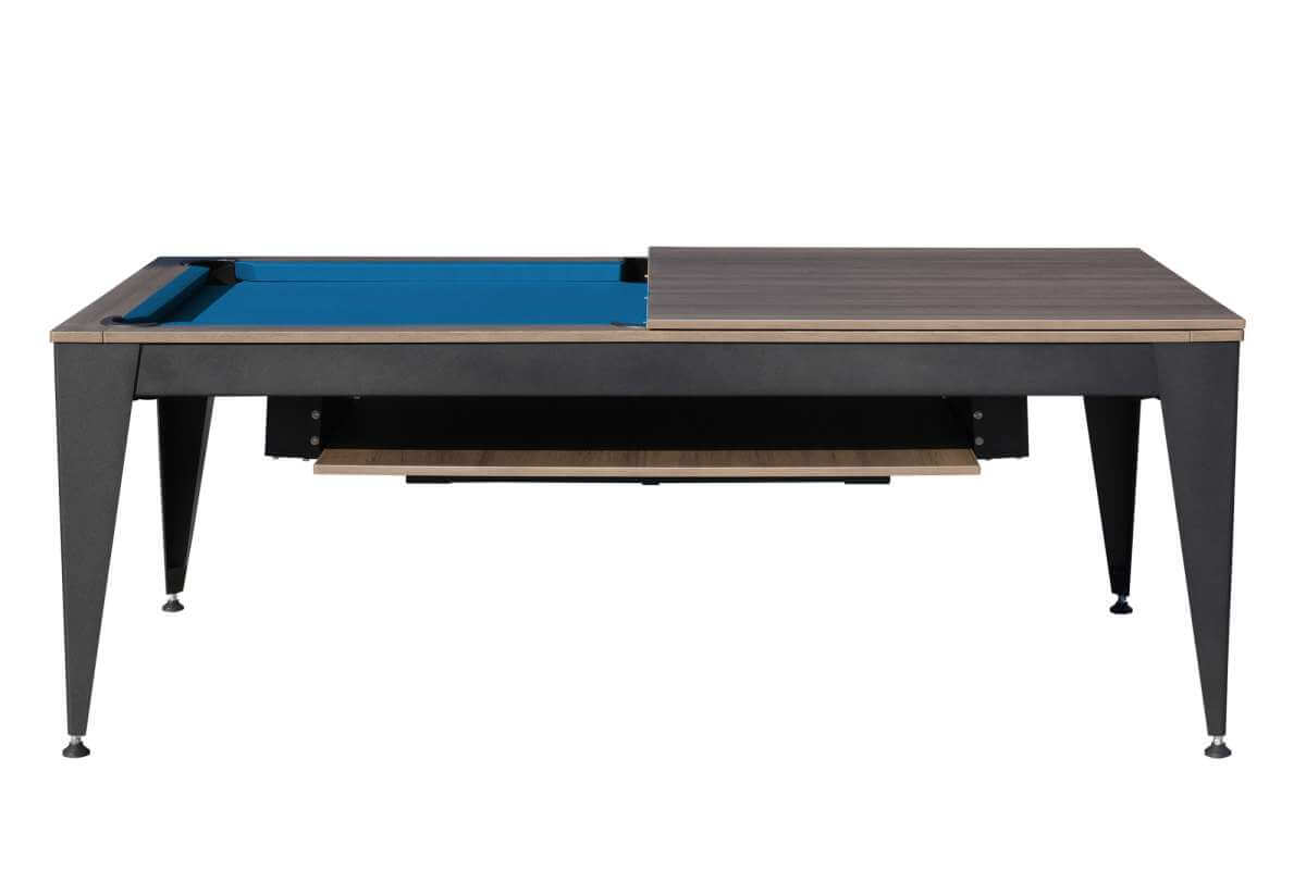 Dynamic Vancouver III American 7ft Pool Table in Black/Brown finish with blue cloth, alternate angle