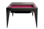 Dynamic Vancouver III American 7ft Pool Table in Black/Brown finish with red cloth, close view