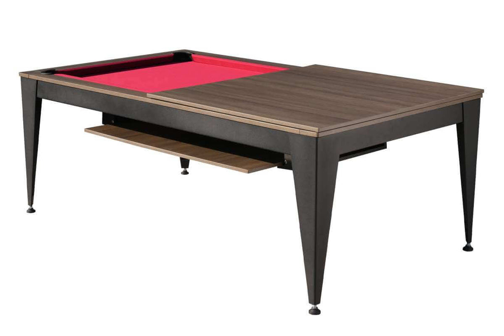 Dynamic Vancouver III American 7ft Pool Table in Black/Brown finish with red cloth