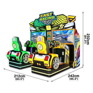 Fast Racing dimensions: 212cm wide, 242cm deep and 232cm tall