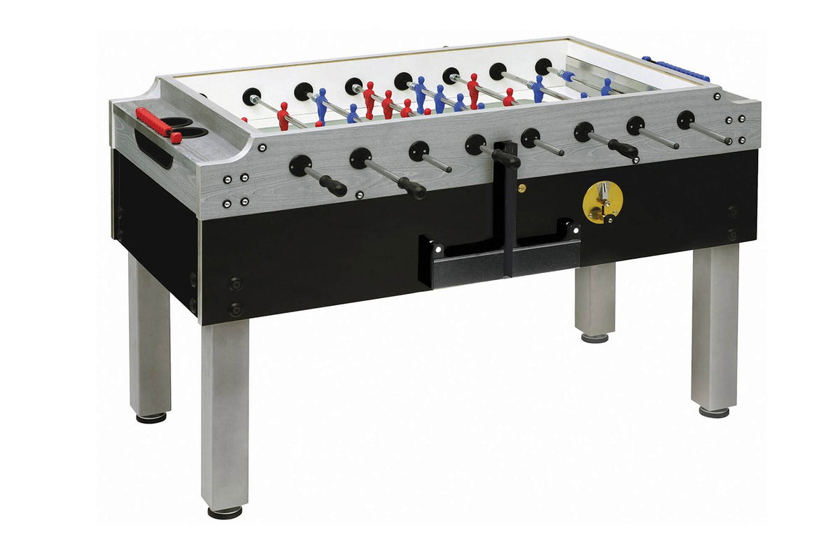 Garlando Olympic Silver coin operated football table with glass cover