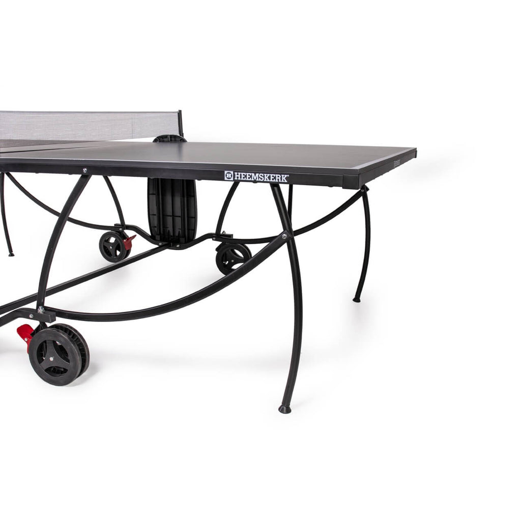 Underframe and wheels of the Heemskerk 1850 indoor table tennis table